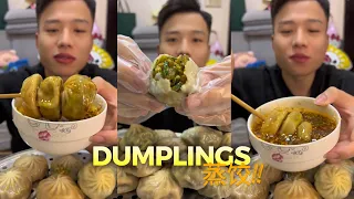 Mukbang Mandu Steamed Dumplings Eating Sound | 蒸饺 | ASMR