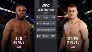 Jon Jones vs. Stipe Miocic (EA Sports UFC 3) - CPU vs. CPU - Crazy UFC 👊🤪