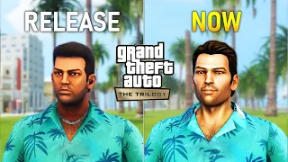 GTA Trilogy: Definitive Edition Release vs 2 Years Later | Graphics, Physics and Details Comparison