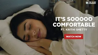 Krithi Shetty finds it challenging to shoot our ad Film, finds it too comfortable |The Sleep Company