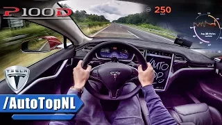 Tesla Model S P100D LUDICROUS AUTOBAHN POV TOP SPEED & ACCELERATION by AutoTopNL