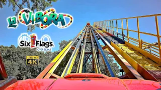 2024 La Vibora Bobsled Roller Coaster On Ride Front Seat 4K POV Six Flags Over Texas