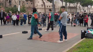 Breakdance street performance, amazing street dancers