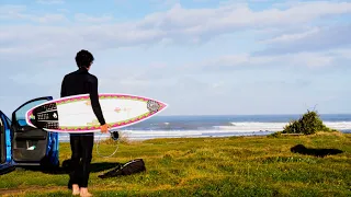 Surfing the west coast of New Zealand