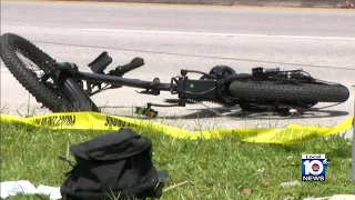 Woman fatally struck by pickup truck while riding bike in northeast Miami-Dade