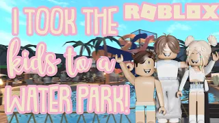 I took the kids to a WATER PARK! Roblox Bloxburg *with voice*