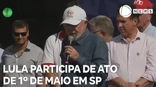 Lula participa de ato de 1º de maio em São Paulo