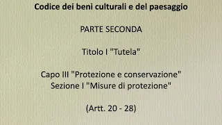 03 Il codice dei beni culturali e del paesaggio (edizione 2023) - Titolo I Capo II e Capo III sez  I