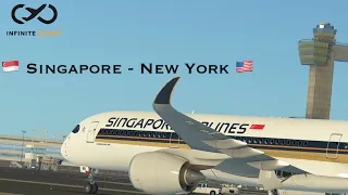 Infinite Flight | Singapore - New York | WORLDS LONGEST FLIGHT | Multiplayer Timelapse