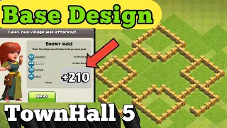 clash of clans - best town hall 5 defense (base design) | best clash of clans base town hall 5