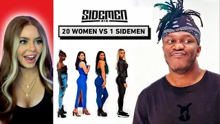 Reacting to 20 WOMEN VS 1 SIDEMEN: KSI EDITION