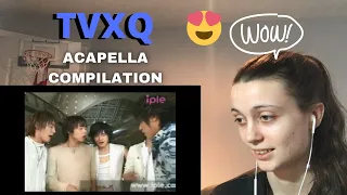 INCREDIBLE HARMONY !! Canadian reaction to TVXQ (DBSK) - Acapella collection