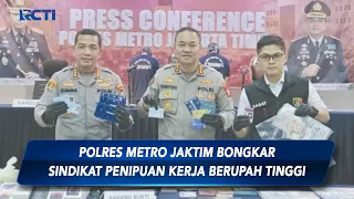 Polres Metro Jaktim Ungkap Sindikat Penipuan Freelance Online Jaringan Internasional - SIP 27/07