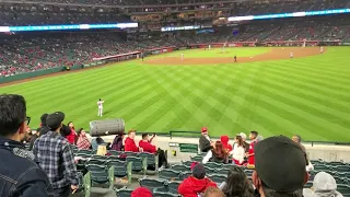 dodger fans throw a trash can at angels vs astros game!!!!