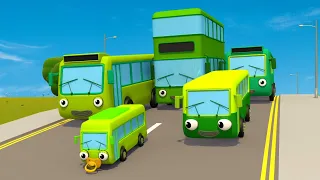 5 Green Buses + more Classic Nursery Rhymes for Kids Songs | Gecko's Garage Truck Cartoon