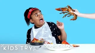 Kids Try Shellfish from Around the World | Kids Try | HiHo Kids