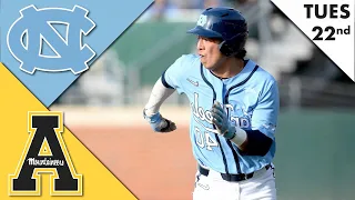 #13 North Carolina vs App State (GREAT ENDING) Highlights | College Baseball Highlights 2022