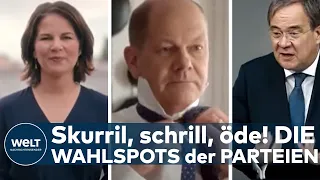 BUNDESTAGWAHL 2021: Skurril, schrill, öde - So unterschiedlich sind die Wahlwerbespots der Parteien