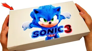 Sonic 3 The Hedgehog Box Surprise  Collection Unboxing Tails Knuckles ASMR  no talking Mystery box