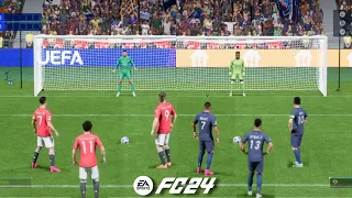 FC 24 | Ronaldo Salah Haaland Vs Messi Neymar Mbappé | PSG Vs Man United | Penalty Shootout | PS5