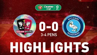 HIGHLIGHTS: Exeter City 0 Wycombe Wanderers 0 (3-4 Pens) (10/8/21) Carabao Cup R1