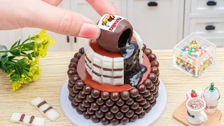 1000+ Miniature Ideas Mini Cakes Baking | Yummy Miniature Nutella Chocolate Cake | Hieu Cakes