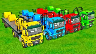 TRUCKS OF COLORS ! CANDIES TRANSPORTED WITH MAN TRUCKS Farming Simulator 22 | FarmYA