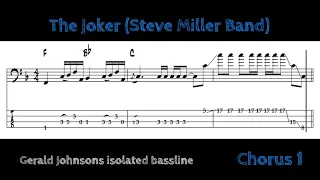 Steve Miller Band - The Joker (isolated bassline with tabs)