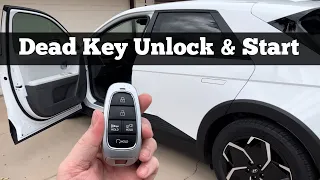 2022 - 2023 Hyundai Ioniq 5 - How to Unlock & Start With A Dead Or Broken Remote Key Fob Battery