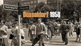 Düsseldorf 1958 - Königsallee - Neubauten - Rhein - Dusseldorf post-wwII