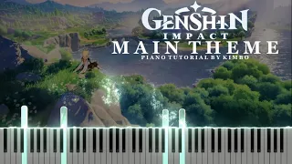 Genshin Impact - Main Theme (The Wind and the Star Traveler) [Piano Tutorial + Sheets]