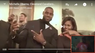 Michelle Obama, Cleveland Cavaliers Mannequin Challenge Reaction