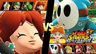 Mario Strikers Battle League Team Daisy vs Team Shy Guy at Mushroom Hill CPU Hard