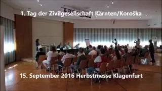 1. Tag der Zivilgesellschaft Kärnten/Koroška Teil 1 - Podiumsdiskussion