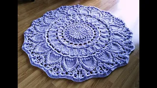 crochet home rug#58  easy pattern/crochet mandala/uncinetto mandala/ Mandala häkeln/анкерная булавка