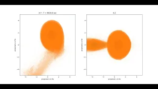 An SPH simulation of the giant impact hypothesis