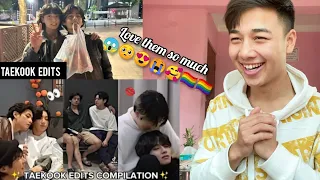 TAEKOOK edits compilation✨😍 (taehyung and jungkook moments💗) | REACTION