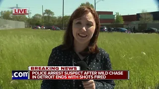 WATCH: Police arrest shooting suspect after wild chase in Detroit ends with shots fired