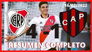 RIVER 4 X 1 PATRONATO RESUMEN DEL PARTIDO - LIGA PROFESIONAL 16/02/2022 - #river2022 #patronato