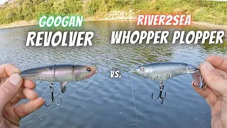 Googan Revolver vs. River2Sea Whopper Plopper in a Battle for Topwater Supremacy