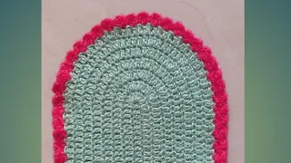 crochet oval shape bed cover /अंडाकार आकार का बेडशीट