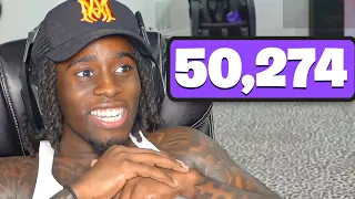 Kai Cenat Hits 50,000 Subscribers On Twitch.. *Emotional*