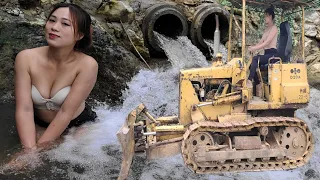 TIMELAPSE: Genius girl maintains bulldozer engines and repairs all types of diesel engines