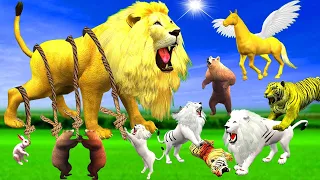 तूफानी विशाल शेर का कहर और बाघ बना सफ़ेद शेर की जान का दुश्मन | Vishaal Sher | Hindi Kahaniya.