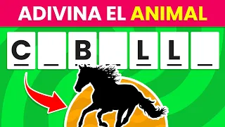 Adivina 50 ANIMALES SIN VOCALES - Parte 2 🦑🐸| Test de Animales y Agilidad Mental✅