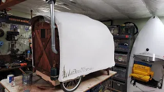 Conestoga bicycle camper makeover