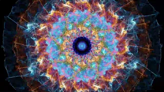 The splendor of Color Kaleidoscope Video  (Calming Fractal Flame Meditation with Cool Ambient Music)