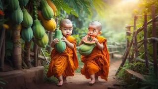 Little monk so cute baby... //Rh..#cute #little #monk #viral
