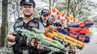 LTT Films : Couple POLICE Warriors S.E.A.L X Nerf Guns Fight Crime Grakk Mask Dangerous