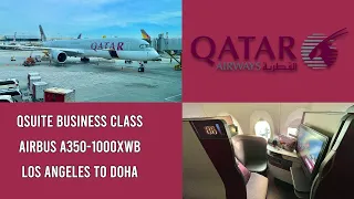 Qatar Airways QSuite Business Class Airbus A350-1000 | Los Angeles to Doha